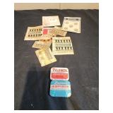 Vintage Hooks buttons and medicine tins