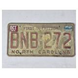 Vintage 1975 North Carolina Liscense Plate