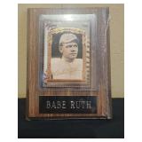 Babe Ruth Gold Guyana baseball card on wood