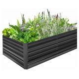 Rengue Raised Garden Beds 8x4x2FT Large Galvanize