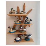 Danbury Mint Mini Duck Figurines & Display