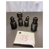 LOT 75 - Snap-On Swivel Head Sockets Metric