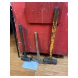 LOT 214 - 2 Sledge Hammers & Pick Ax