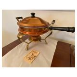 Copper & Brass Casserole Bunson Warmer