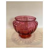 Large Cranberry Glass Bowl