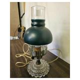 CUT GLASS SMALL DESK LIGHT.