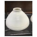 Vintage Corning Milk glass waffle pattern shade