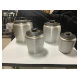 Vintage MCM Kromex 4 piece canister set