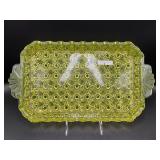 EAPG Vaseline Daisy and Button Serving Tray,