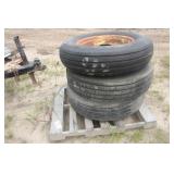 (3)Goodyear 9.00-24 Tires On Spreader Wheels