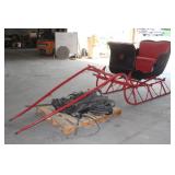 Vintage Cutter Sleigh W/ Harness