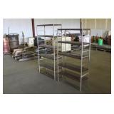 (2) Metal Shelving Units Approx 30"x12"x60"