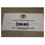 $50 Gift Certificate, Fitzgerald Lawn Care,