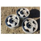 (3) 6 Bolt GM Aluminum Rims