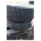 (2) Pirelli Winter P195/70R14 Tires on 5-Bolt Rims