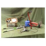 Drill, Fencing Equipment, Pruner & 2 Wheel Cart