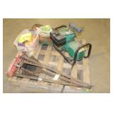 Tote Of Tie Downs Straps, Pipe Bender & Maxa Power