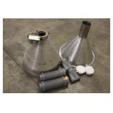 (2) Stainless Steel Hoppers