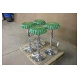 (4) John Deere Adjustable Swivel Stools