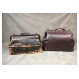 (2) Leather Doctors Bags