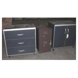 2 Cabinets with Keys 20"x31"x32" Approx.  20"x31"x