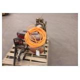 (2) Chainsaws, Air Compressor & Tool Box W/