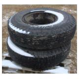 (2) Goodyear 10.00-20 Tires on Rims