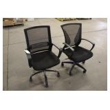 (2) Cushioned Rolling Office Chairs