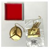 1999 Michael ï¿½AIRï¿½ Jordan Gold Christmas Ornaments