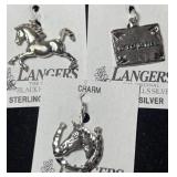 (3) Langers Sterling Silver Charms