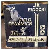 (25) Fiocchi 410 Shotgun Shells