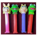 (4) Kermit the Frog & Ms. Piggy Pez Dispensers