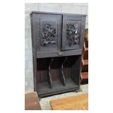 Antique French Carved Hall Cabinet