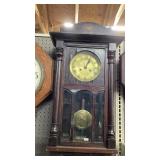 Antique 8 Day Wall Clock - Runs