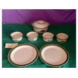 7) Vintage Matching Bowel & Plate Set