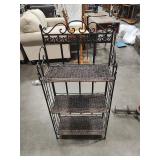 Metal and Wicker Shelf