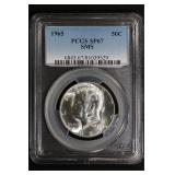 1965 50C PCGS SP67 SMS Kennedy Half Beautiful