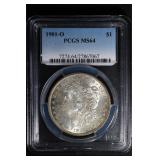 1901 O $1 PCGS MS64 Morgan Dollar Slight edge tone