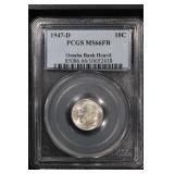 1947 D 10C PCGS MS66FB Roosevelt Dime