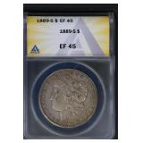 1889 S $1 ANACS EF45 Morgan Silver Dollar