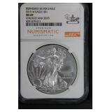 2015 W $1 NGC MS69 Burnished Silver Eagle