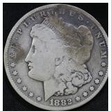 1882 CC $1 VG details Morgan Dollar Carson City