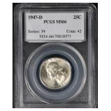 1947 D 25C PCGS MS66 Washington Quarter