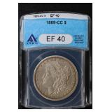 1889 CC $1 ANACS EF40 Morgan Dollar