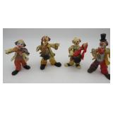 Set of 4 Anri Toriart Clowns Made in Italy