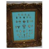 Angel Pins in Ornate Gold Frame