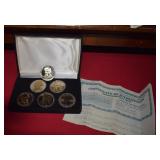 Six Layered Silver & Gold Double Eagle Medallions