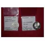 1926 Austria Silver Shilling & 1971 Silver 10