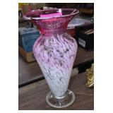 Colorful Pink and White Vase