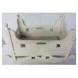 Vintage Wood Doll Cradle - 29.5x18.5x14